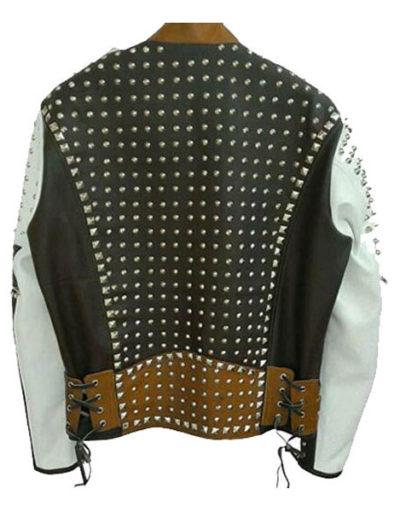 Cafe Racer Studded Funky Rider Leather Jacket