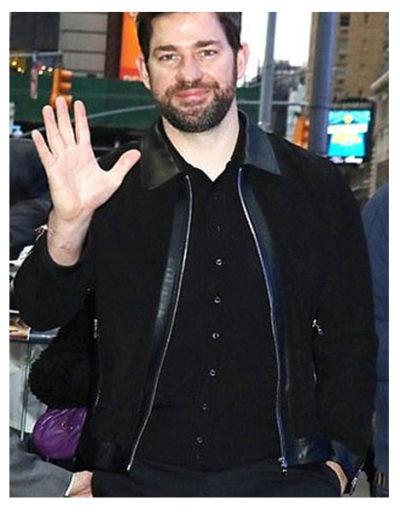 John Krasinski Place Part II GMA Leather Jacket