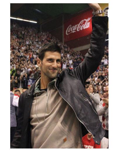Novak Djokovic Leather Basketball Jacket