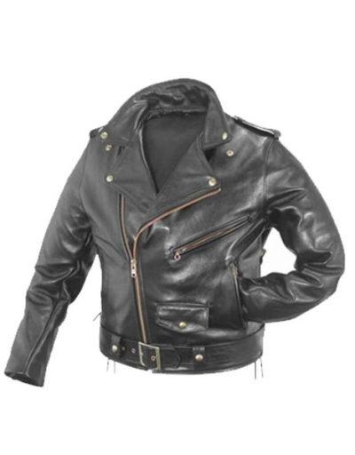WWE Triple H Biker Black Leather Jacket