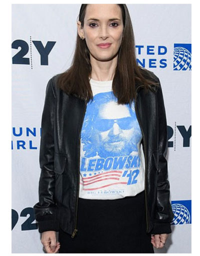 Winona Ryder HBO Rocks Leather Jacket