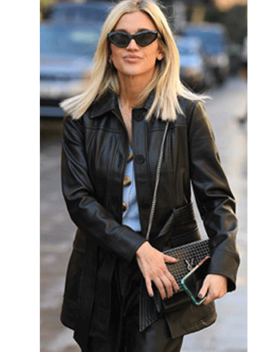 Ashley Roberts FM Studios Black leather Jacket