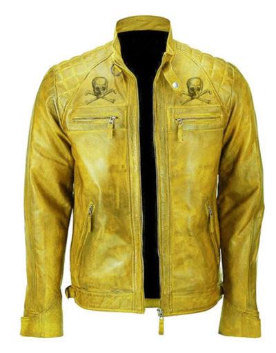 Danger Skull Vintage Leather Jacket