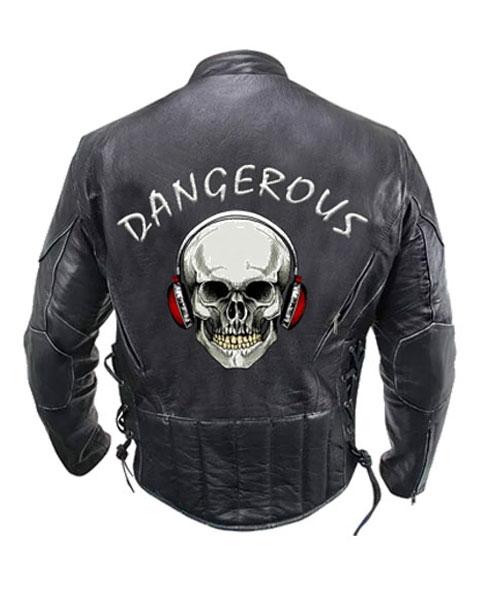Dangerous Black Leather Motorcycle Jacket