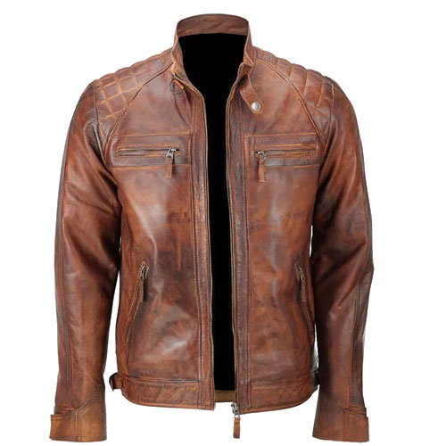 Cafe Racer Scorpion Motorcycle Leather Jacket