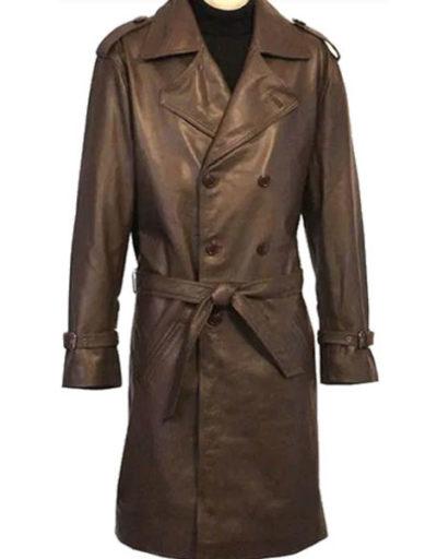 Shaft Richard Roundtree Brown Leather Coat