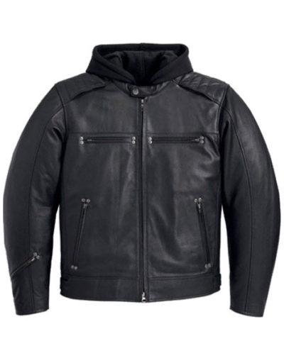 Skull Hoodie Leather Jacket