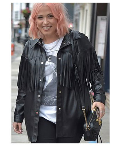 Amelia Lily Fringed Leather Jacket