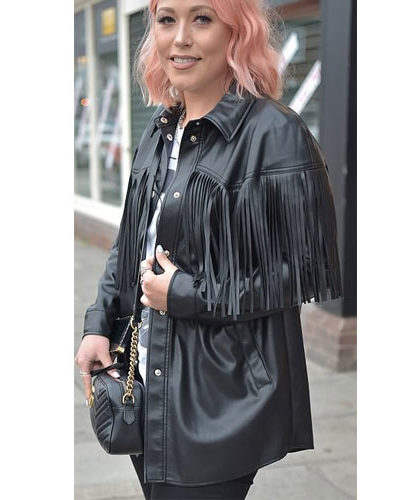 Amelia Lily Leather Black Jacket