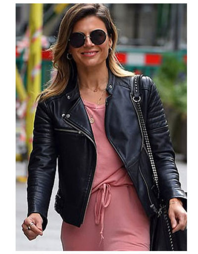 Zoe Hardman Radio Studios London leather Jacket