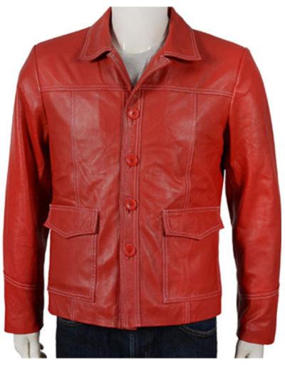 Brad Pitt Fight Club Leather Jacket