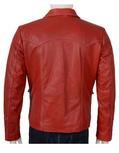 Fight Club Red Leather Jacket