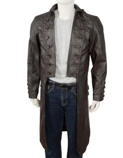 Outlander Jamie Fraser Leather Trench coat
