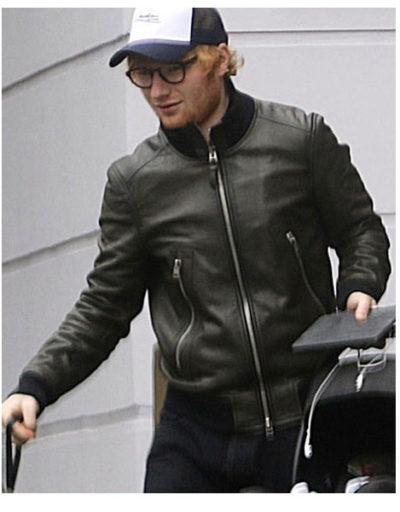 Ed Sheeran Black Leather Jacket
