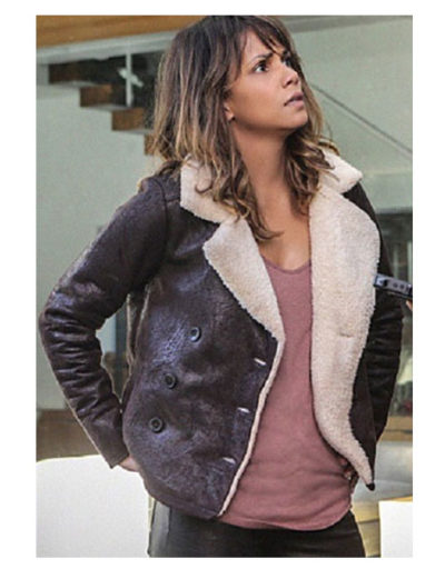 Halle Berry Extant Molly Woods Brown Shearling Jacket