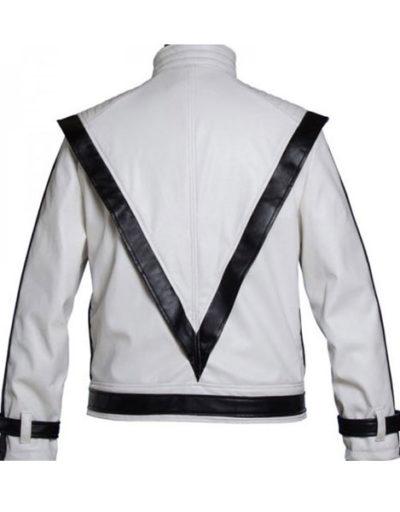 Michael JacksonThriller Black Striped White Leather Jacket