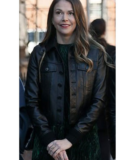 Sutton Foster Younger Black Leather Jacket