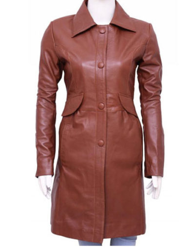 Doctor Who Donna Noble Brown Leather Coat
