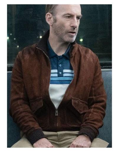 Hutch Mansell Nobody Bob Odenkirk Leather Jacket