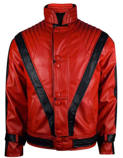 Michael Jackson Thriller Red Leather Jacket