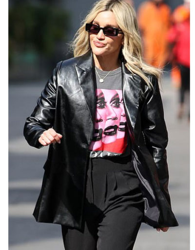 Ashley Roberts Black Heart Radio leather Jacket