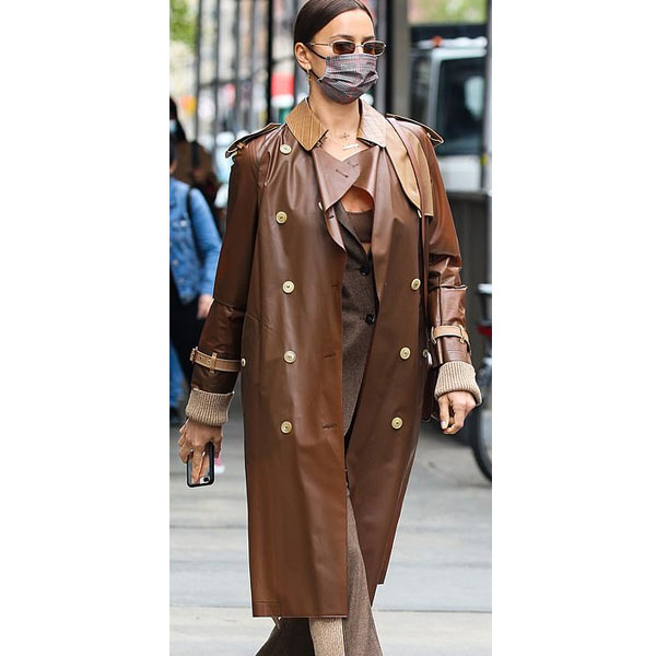 bronze trench coat