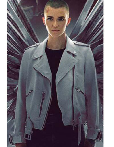 Vanquish Ruby Rose White Leather Jacket