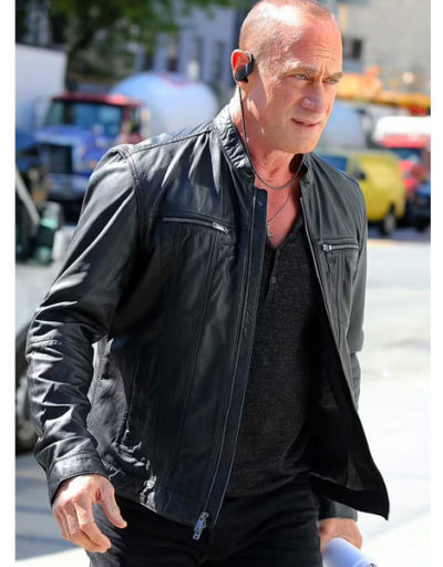 Christopher Meloni Law & Order Organized Crime Leather Jacket