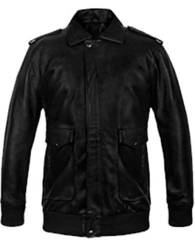 A2 Flight Aviator Black Bomber Leather Jacket
