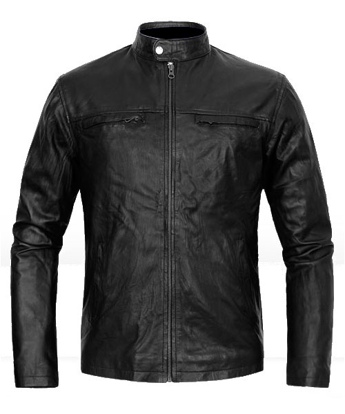 Cafe Racer Black Leather Jacket