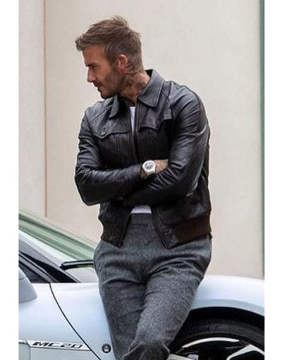 David Beckham Maserati MC20 Leather Jacket