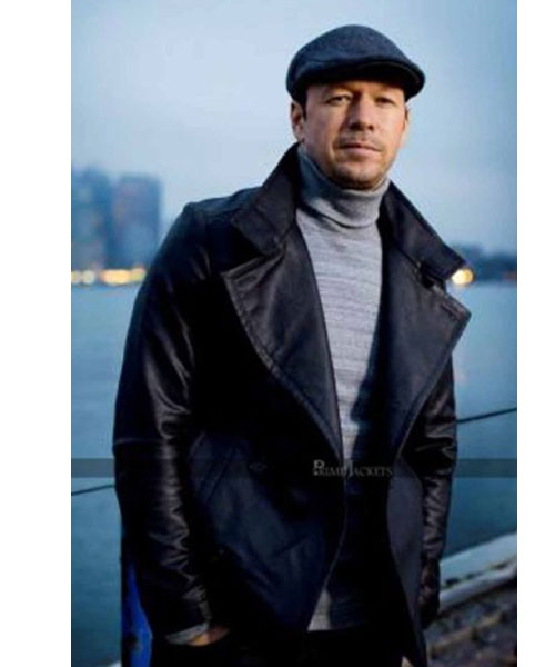 Donnie Wahlberg Blue Bloods Black Leather Coat
