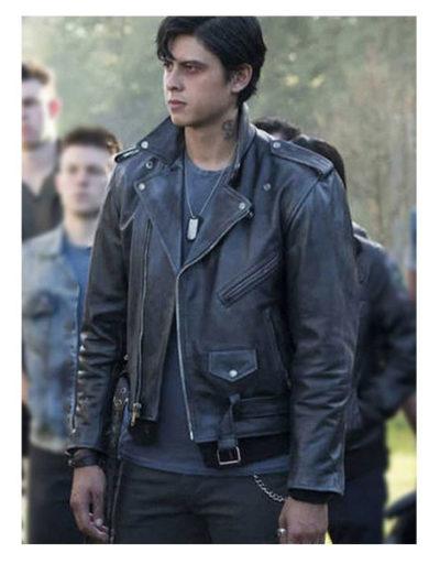 Jordan Connor Riverdale Sweet Pea Black Leather Jacket