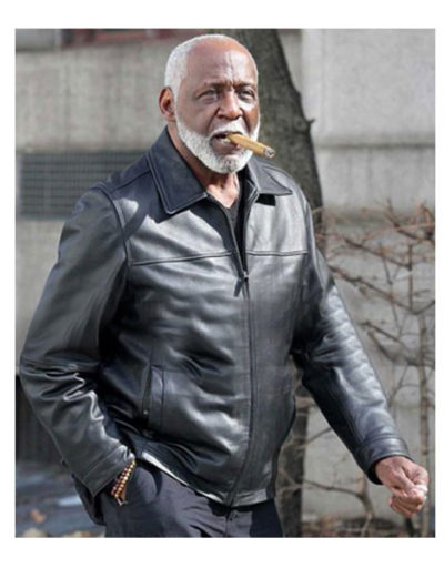 Shaft Richard Roundtree Black Leather Jacket