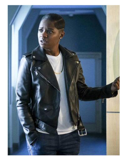 Tamia Cooper All American Bre-Z Black Leather Jacket