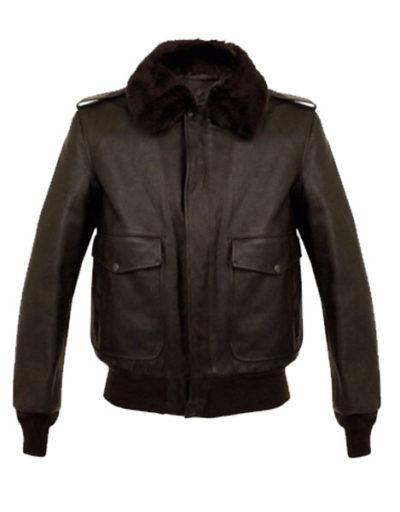 A2 Brown Aviator Brown Bomber Leather Jacket