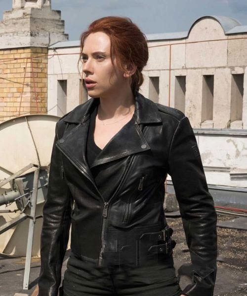 scarlett johansson leather jacket