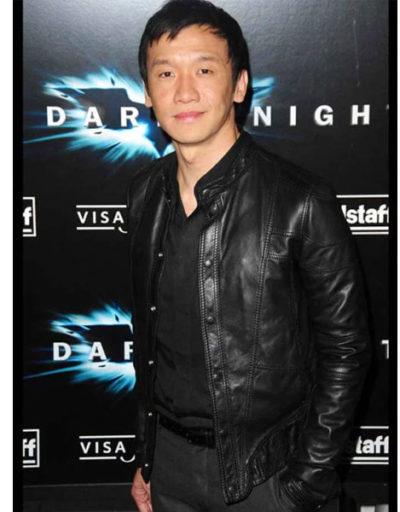 Chin Han The Dark Knight Black Leather Jacket
