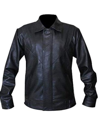David Hasselhoff Knight Rider Black Leather Jacket