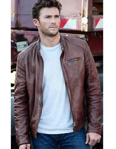 Fast And Furious 8 Scott Eastwood Brown Leather Jacket