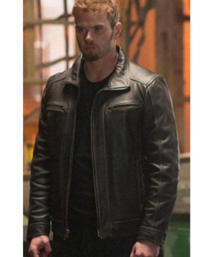 Harry Turner Kellan Lutz Extraction Black Leather Jacket