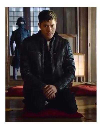Henry Golding Snake Eyes Black Leather Jacket