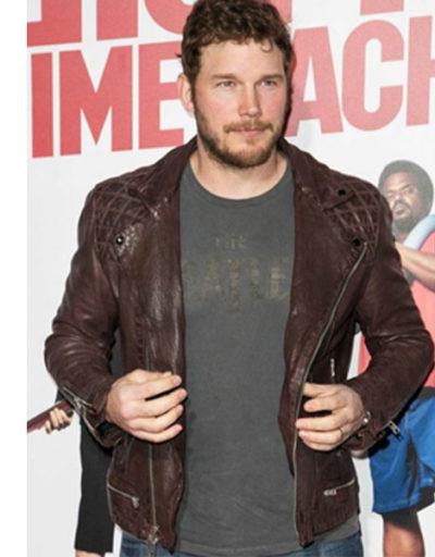 Hot Tub Time Machine 2 Premiere Chris Pratt Leather Jacket
