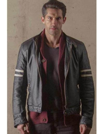 Scott Adkins Green Street 3 Retro Black Leather Jacket
