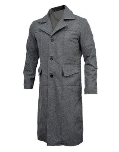Bloodborne Hunter Grey Wool Trench Coat