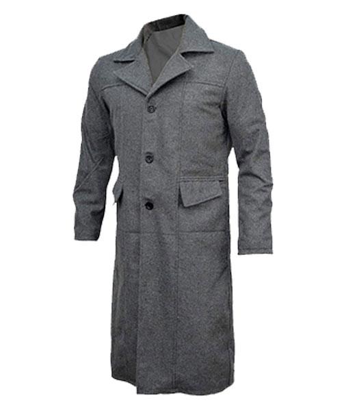 Bloodborne Hunter Grey Wool Trench Coat