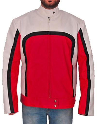 Bohemian Rhapsody Rami Malek White Red and Leather Jacket