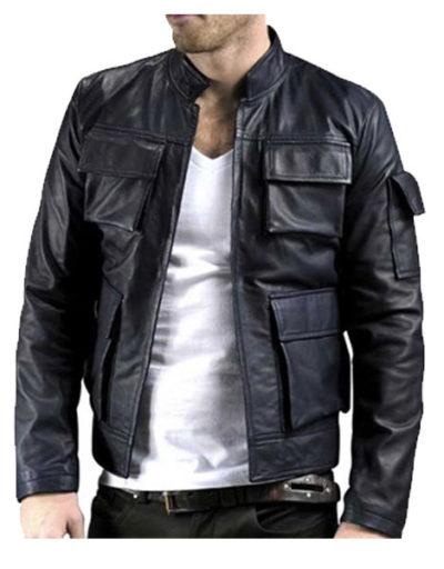 Han Solo The Empire Strikes Black Leather Jacket