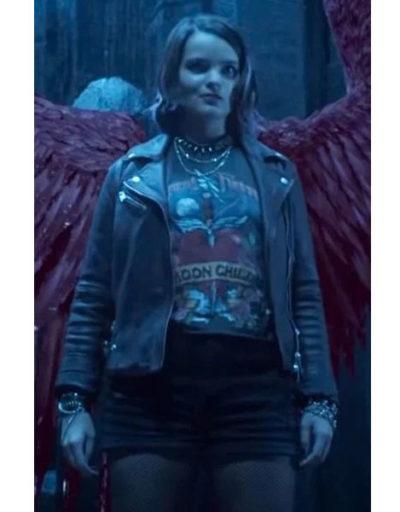 Lucifer Season 6 Brianna Hildebrand Black Leather Jacket