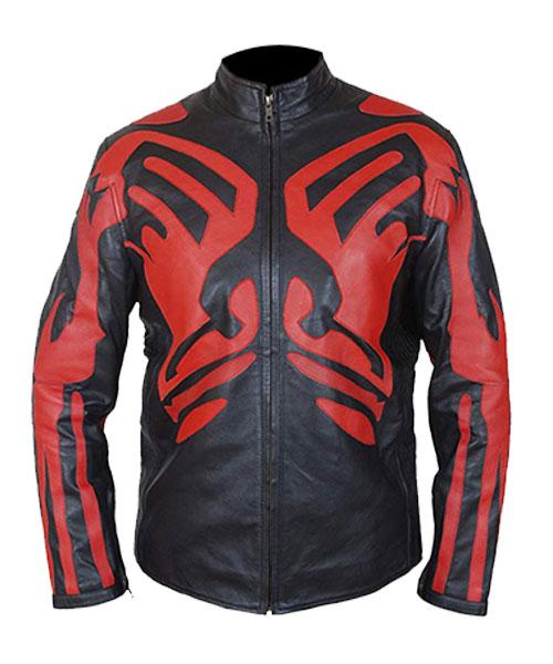 Star Wars Darth Maul Black & Red Leather Jacket